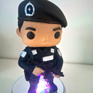 Policial Militar – Colecionável Estilo Funko 3D